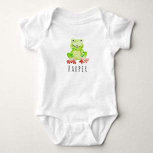 Body Cute bébé Unisex Aquarelle de la jungle Grenouil