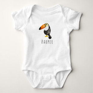 Body Cute bébé Unisex Aquarelle Jungle Toucan et son 