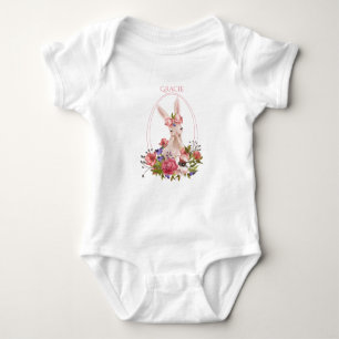 Body Cute Bois Animal Bunny Floral Aquarelle Nom