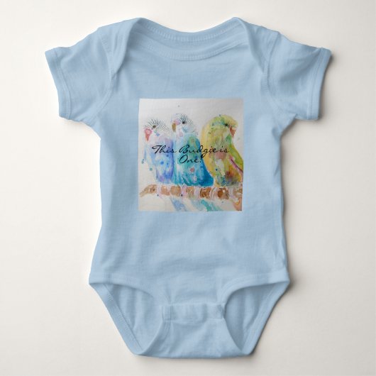 Body Cute Budgie premier anniversaire Pastel Bird Baby  (Devant)