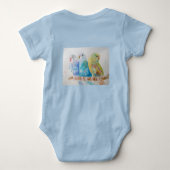 Body Cute Budgie premier anniversaire Pastel Bird Baby  (Dos)