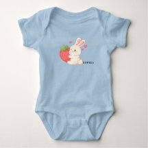 CUTE BUNNY Accrocher un maillot de bébé fraise