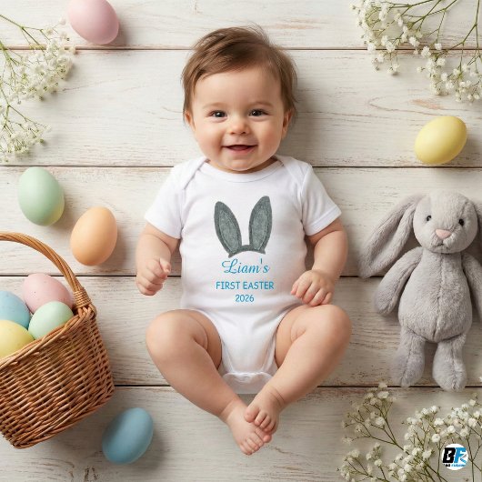 Body Cute Bunny Ears Boy First Easter 2026 Personalized