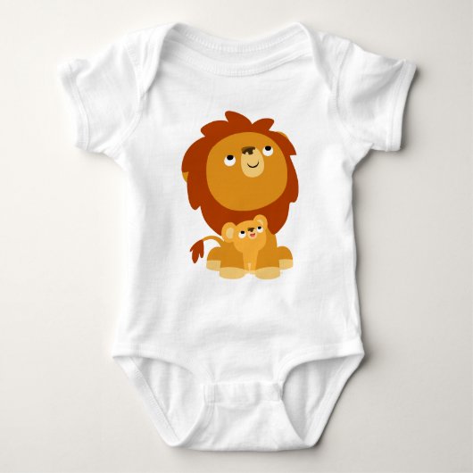 Body Cute Cartoon Protecteur Lion & Cub Baby Creeper (Devant)