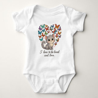 Body Cute chaton en gros avec papillons et devis