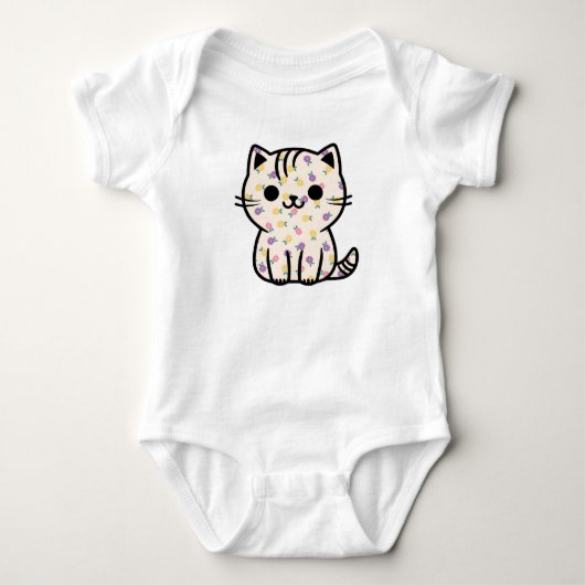 Body Cute chaton floral (Devant)