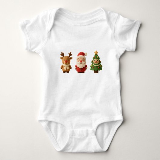 Body Cute Christmas Characters Baby Bodysuit – Reindeer (Devant)