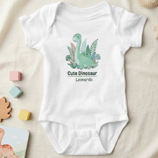 Body Cute Dinosaur Personalized Baby Bodysuit 