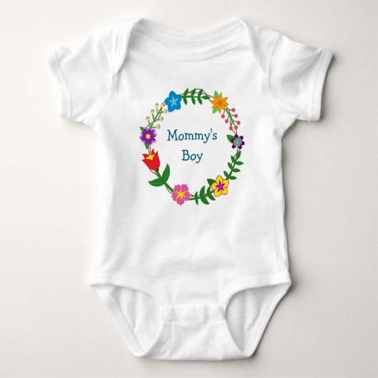 Body Cute Elegant Maman's Boy Love Floral Frame Flowers (Devant)