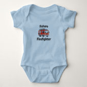 Body Cute Fire Truck Future Firefighter Baby Bodysuit (Devant)