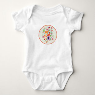Body Cute Fox Baby Art Animal Avec Floral