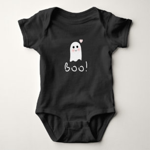 Body Cute Ghost Boo Happy Halloween Jersey Bodysuit