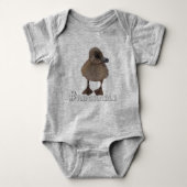 Body Cute Grey Duckling Photo Texte Personnalisé (Devant)