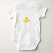 Body Cute Jaune Canard Monogramme Bébé Fille (Dos)