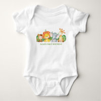 Cute Jungle Animaux 1er anniversaire