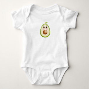 Body Cute Kawaii Avocado avec grands yeux - Aquarelle I