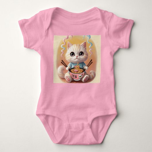 Body Cute Kawaii Ramen Chat Baby Bodysuit - Adorable No (Devant)