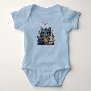 Body Cute Kittens Baby Bodysuit :