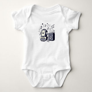 Body Cute Music Lover – Adorable Cartoon Baby Bodysuit