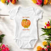 Body Cute Orange Citrouille Floral Blanc