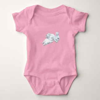 Body Cute Pink Bunny Baby Girl Bodysuit