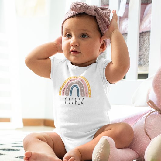 Body Cute Rainbow With Boho Style - Gift for Baby's