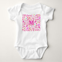 Cute Rose Baby Girl Nursery Motif personnalisé
