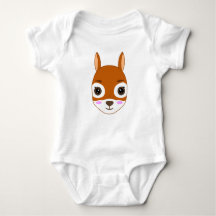 Cute Squirrel Kawaii design Bodysuit bébé