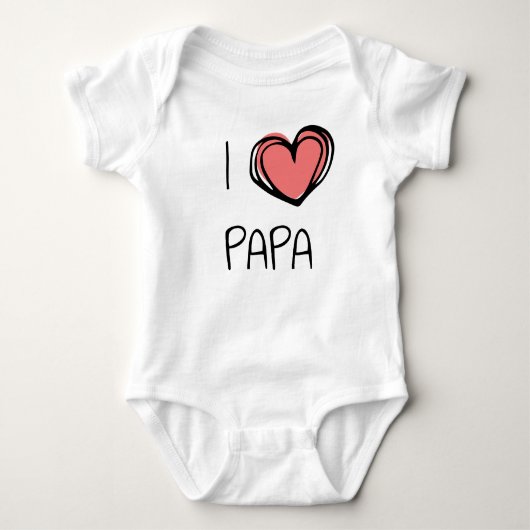 Body Cute sweet I Heart papa (Devant)
