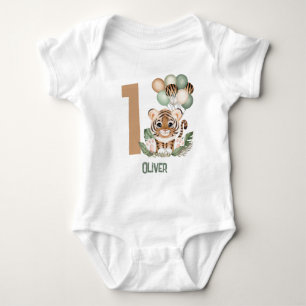 Body Cute Tiger Cub Wild One Boy 1er Anniversaire