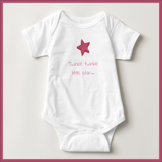 Body Cute Twinkle Little Star Rose Blanc ou Noir