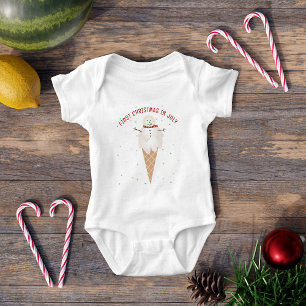 Body Cute Vanilla Ice Cream Cone Snowman Baby Bodysuit