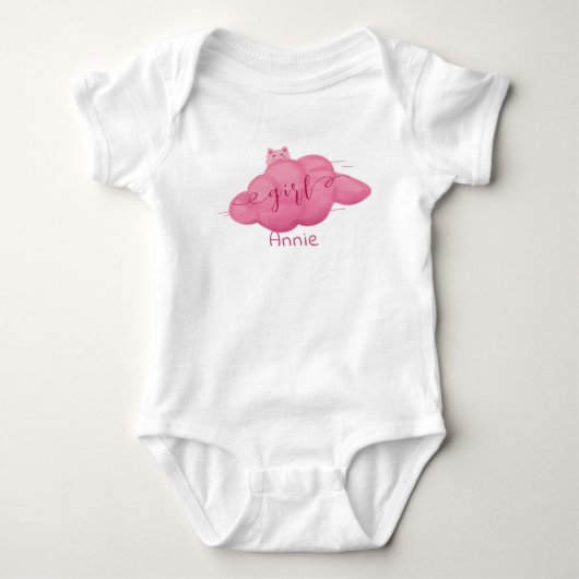 Body Cute Watercolor Cloud Baby Girl (Devant)