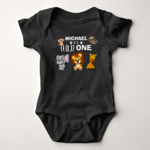Body Cute Wild One Jungle Safari Animaux premier annive