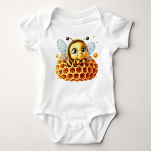 BODY CUTE YELLOW AND BLACK CARTOON HONEY BEE (Devant)