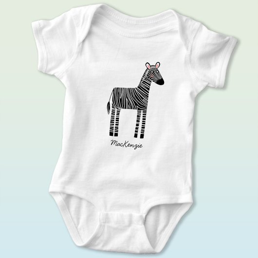 Body Cute Zebra Custom Name Personalized