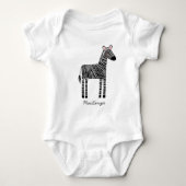Body Cute Zebra Custom Name Personalized (Devant)