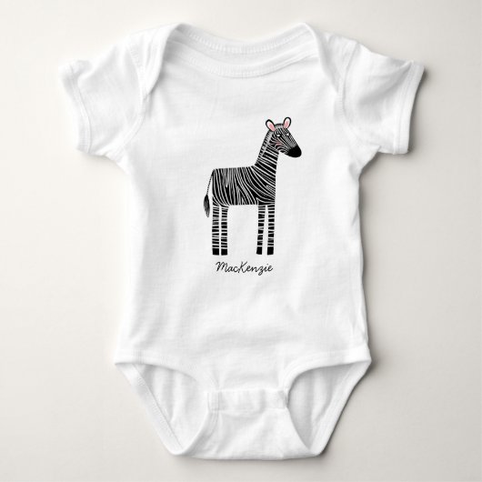 Body Cute Zebra Custom Name Personalized (Devant)