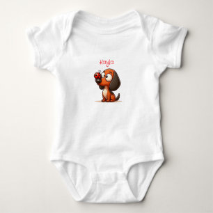 Body Dachshund animé et coccinelle 