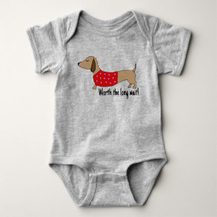 Body Dachshund Baby Worth the Long Wait Outfit Baby Bod