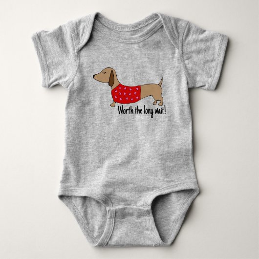 Body Dachshund Baby Worth the Long Wait Outfit Baby Bod (Devant)