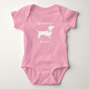Body Dachshund Weiner Baby shower de chien French Pink