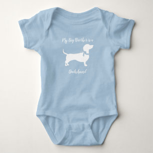 Body Dachshund Weiner Baby shower French Blue Boy