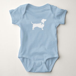 Body Dachshund Weiner Baby shower French Blue Boy