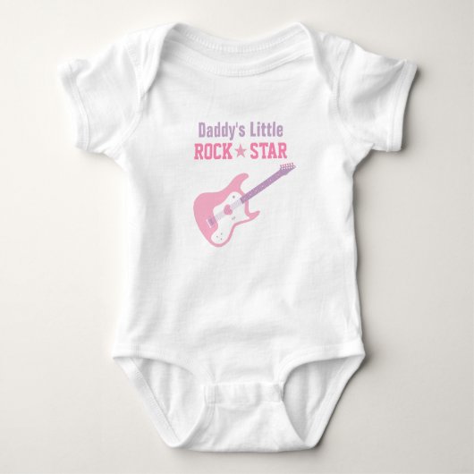 Body Daddy Little Rock Star Guitare Rose Pour Bébés Fil (Devant)