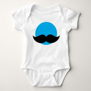 Body DaddyNoob - Bébé bleu Moustache