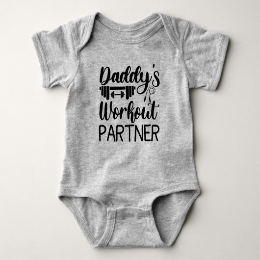 Body Daddy's Gym Baby Grow Drôle Entraînement Cadeaux (Devant)