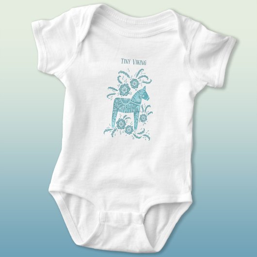 Body Dala suédois Cheval vert minuscule Viking Bodysuit