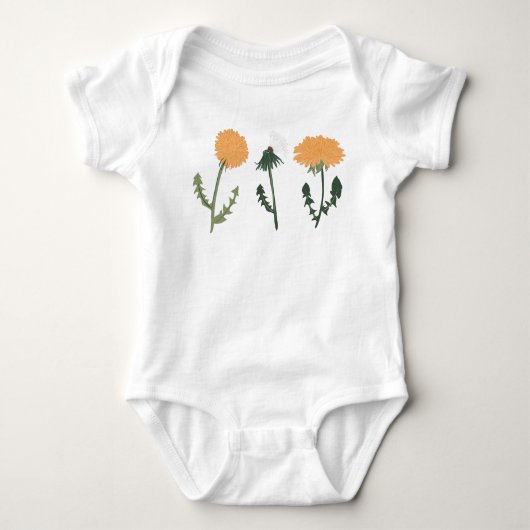 Body Dandelion Fleurs Orange Floral Motif (Devant)