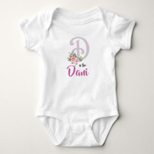 Body Dani Nom Baby Outfit Letter D Romper Floral Girl